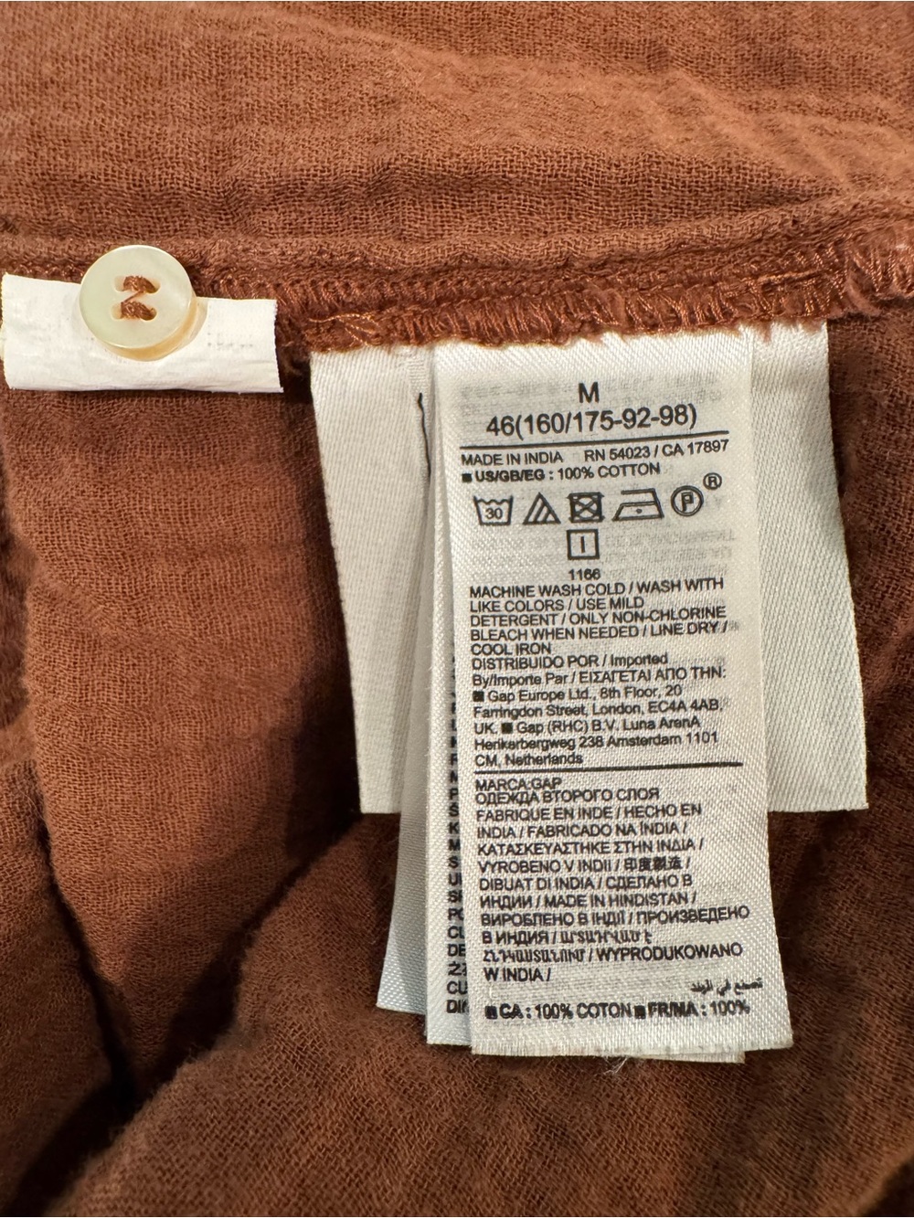 GAP Crinkle Gauze Button-Down Shirt - Picture 4 of 4